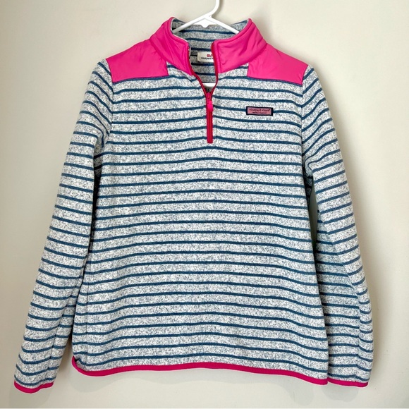 Vineyard Vines Tops - Women’s Vineyard Vines Shep Stripe Knit 1/4 zip pullover Small